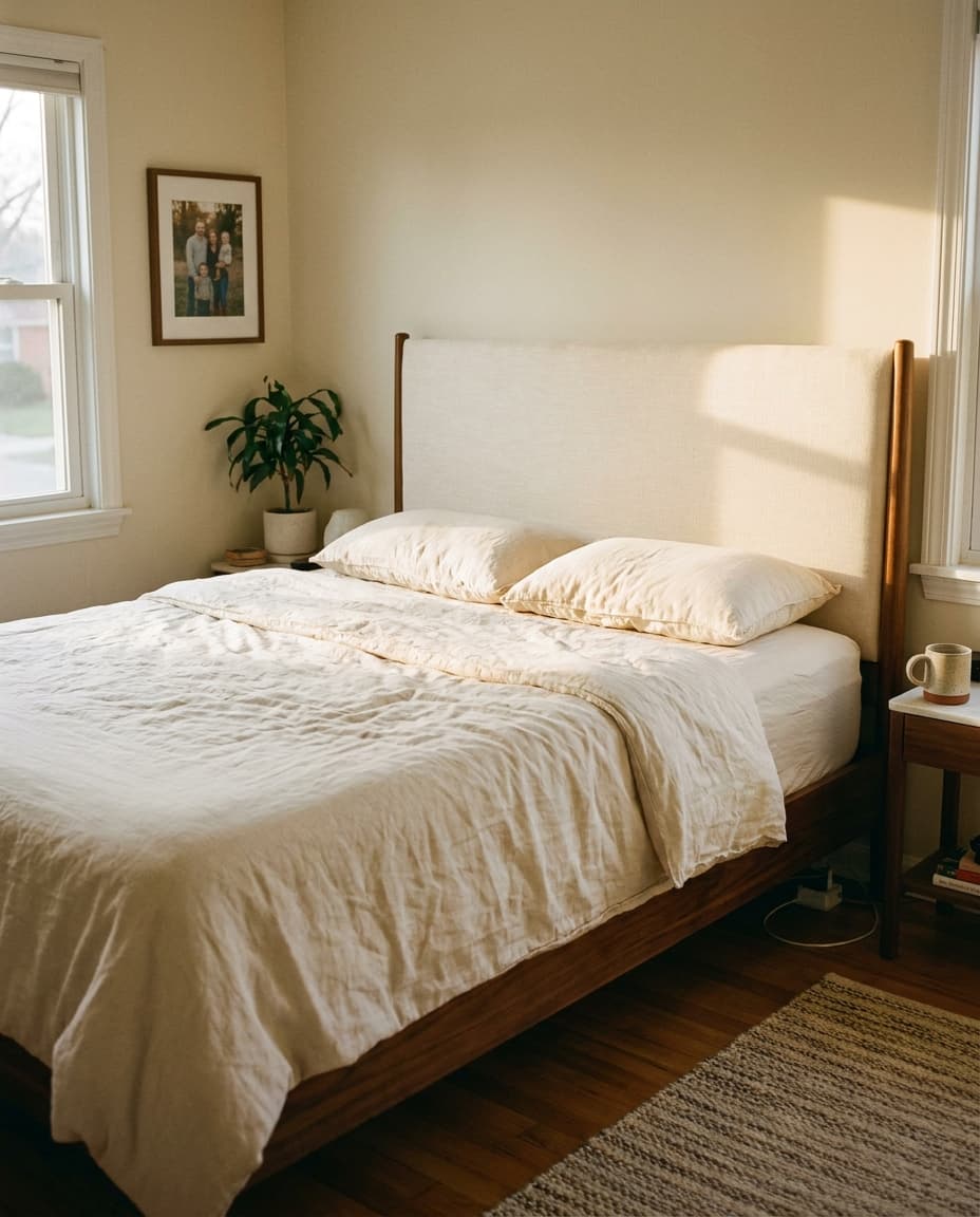 Cama queen.